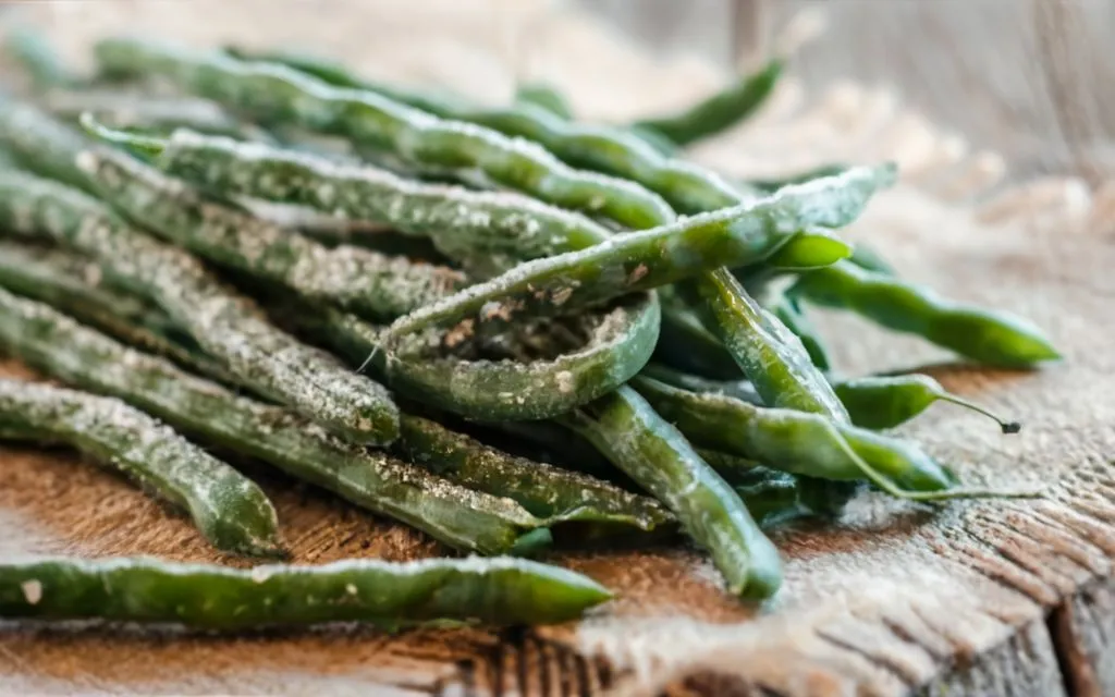 Quick-freeze green beans